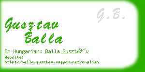 gusztav balla business card